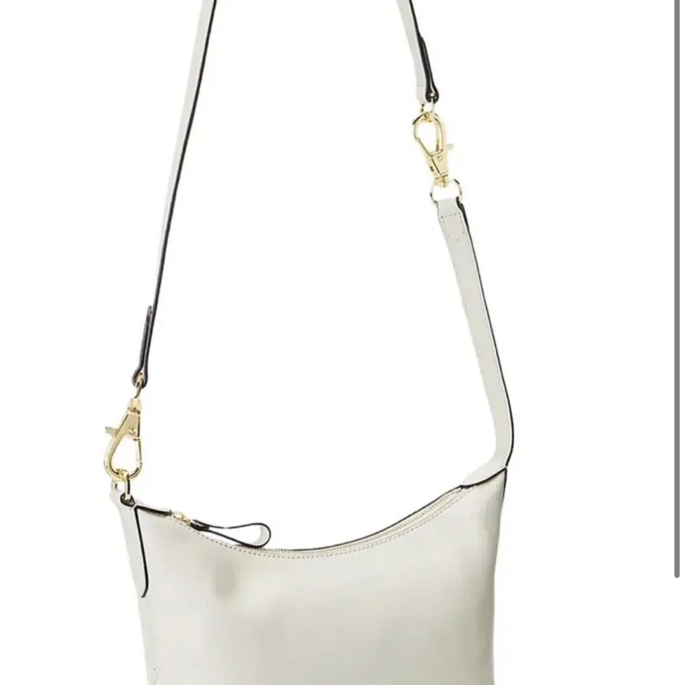 Lauren Ralph Lauren Kassie Medium Leather Convertible Shoulder Bag/cream/nwt - Picture 2 of 4